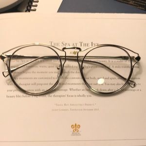 Gorgeous modern silver eyeglasses Rx-able